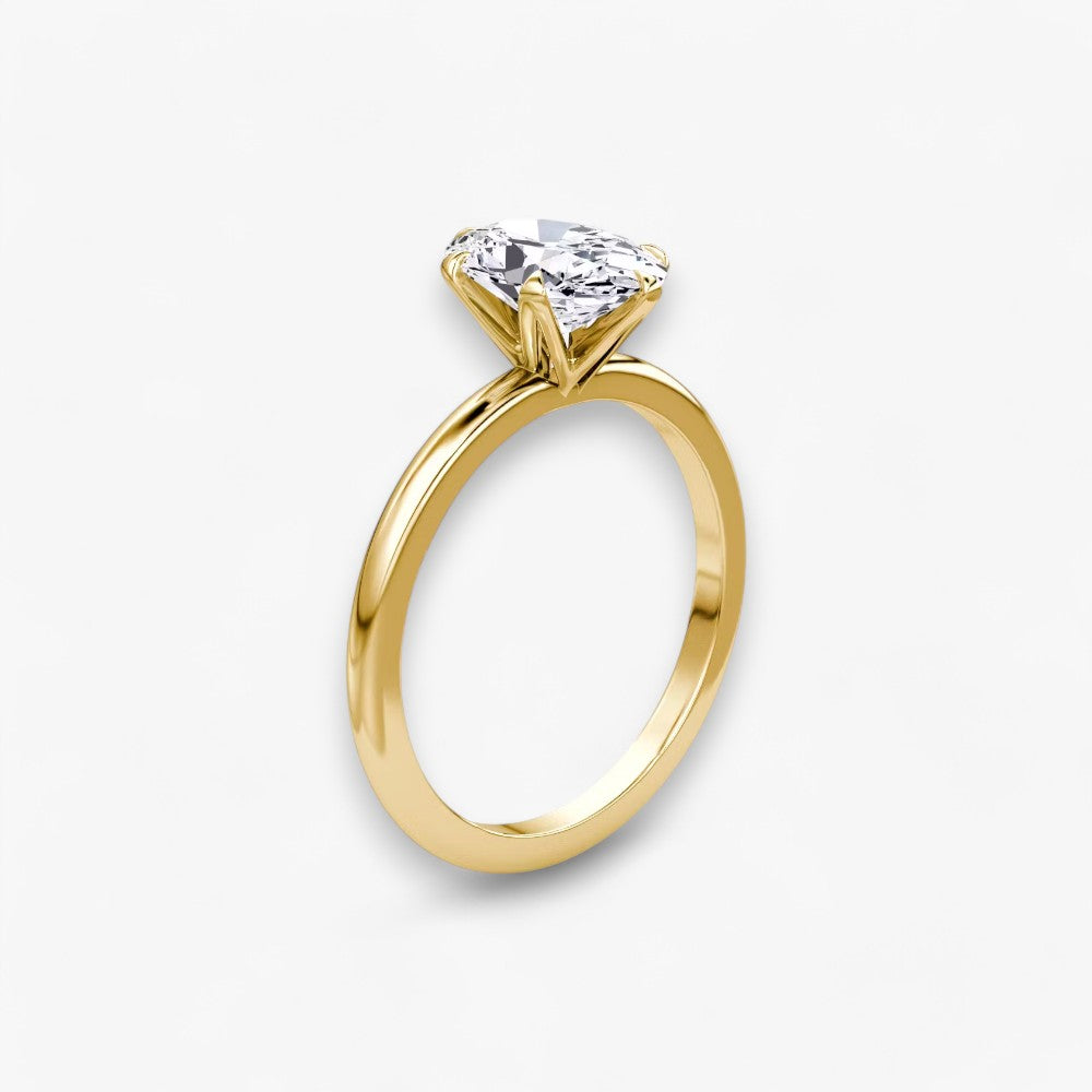 CLAIR (Oval natürlicher Diamant Gelbgold ohne Pave)