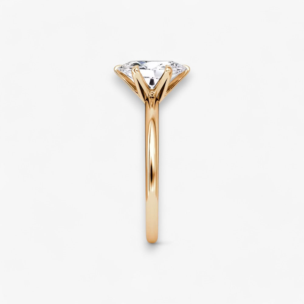 CLAIR (Oval natural diamond rose gold without pave)