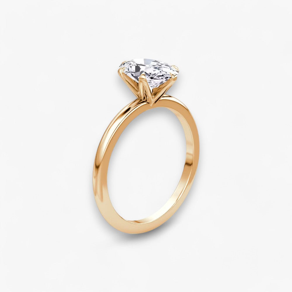 CLAIR (Oval natural diamond rose gold without pave)