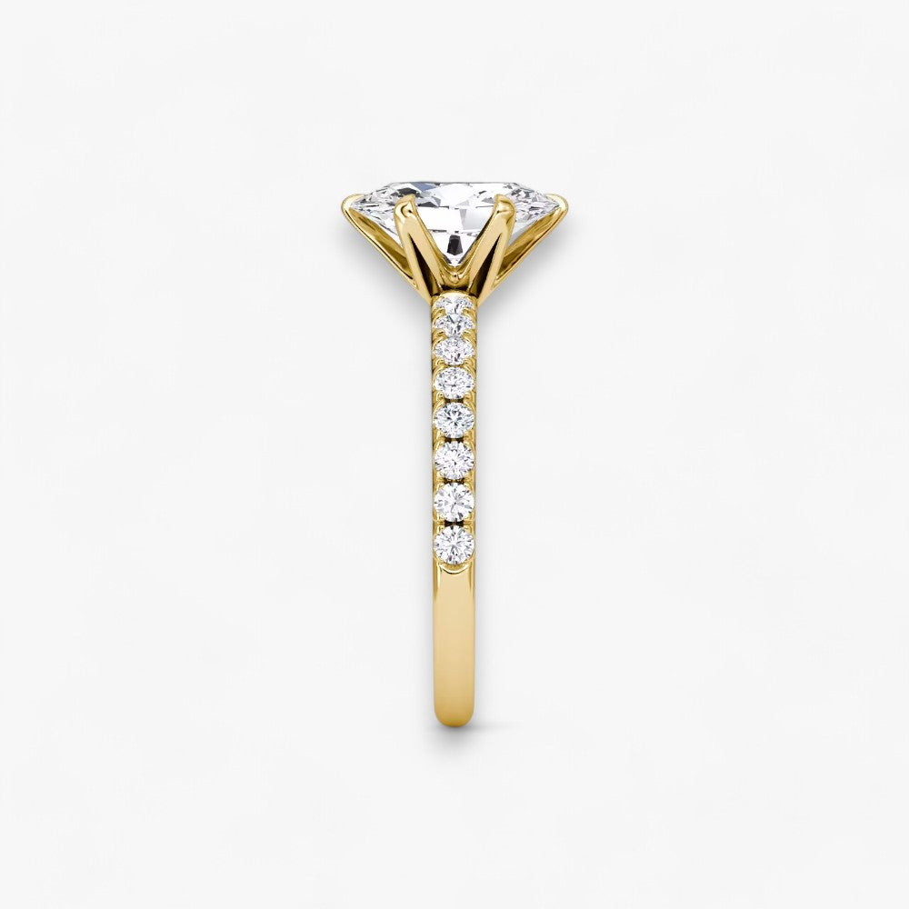 CLAIR (Oval Yellow Gold with Pave LABGROWN)