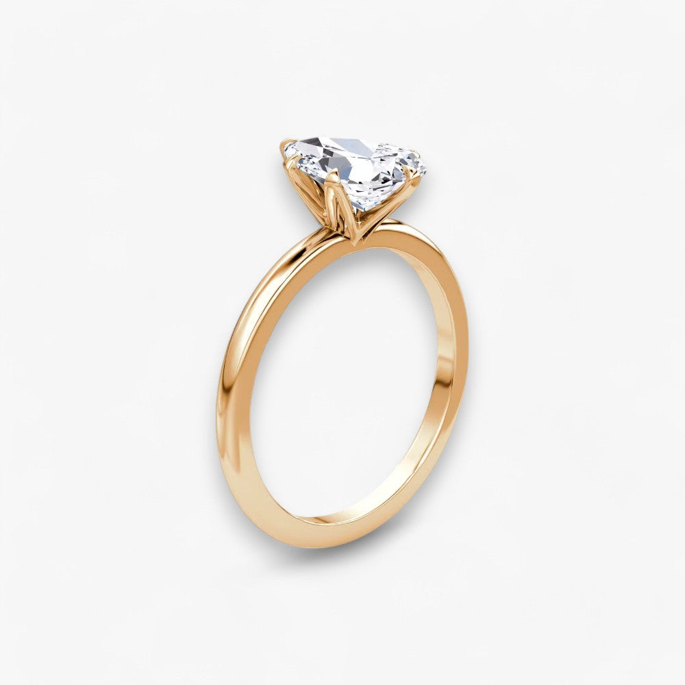 CLAIR (drop natural diamond rose gold without pave)