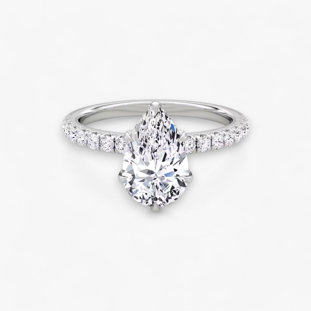 CLAIR (drop natural diamond white gold with pave)