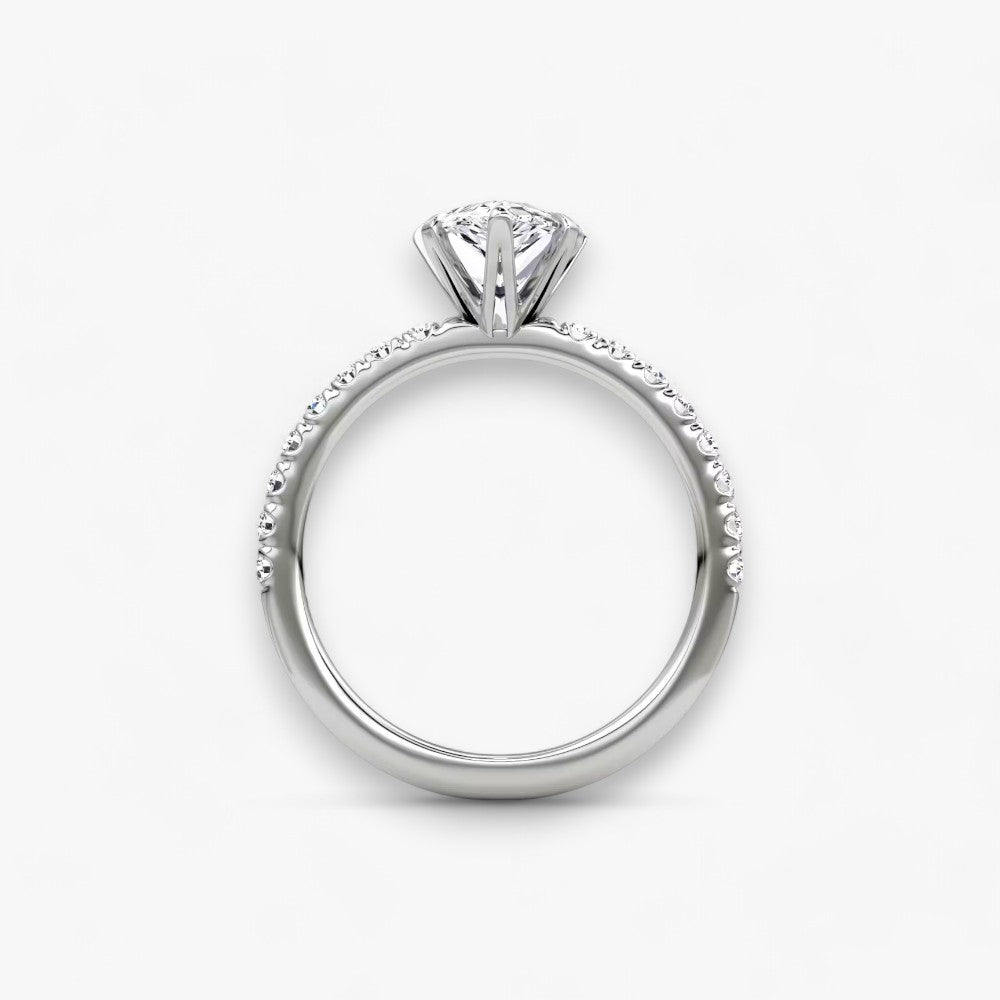 CLAIR (drop natural diamond white gold with pave)