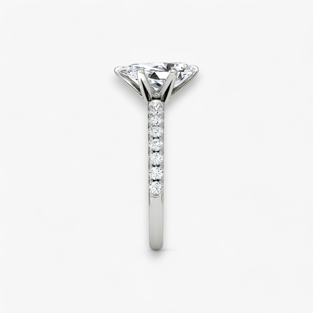 CLAIR (drop natural diamond white gold with pave)