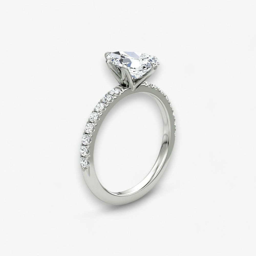 CLAIR (drop natural diamond white gold with pave)