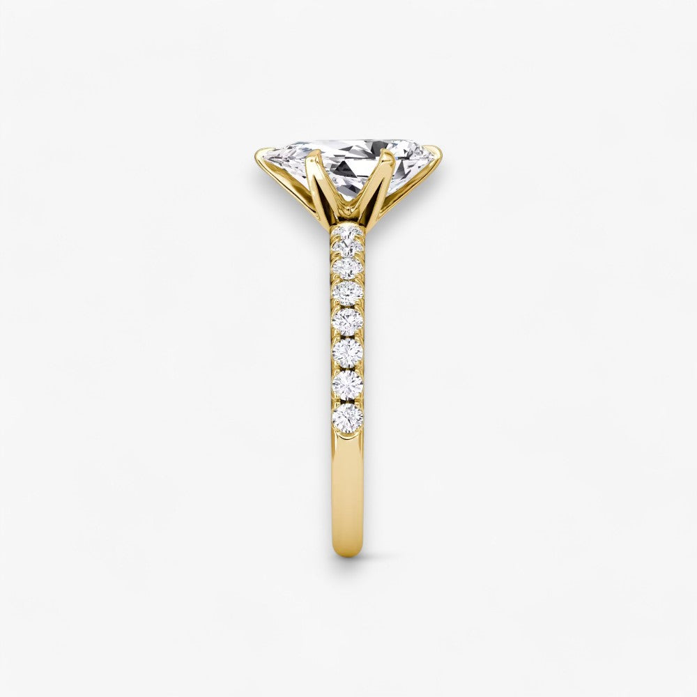 CLAIR (drop yellow gold with pave LABGROWN)