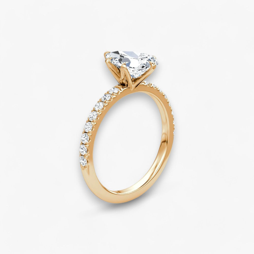 CLAIR (drop natural diamond rose gold with pave)