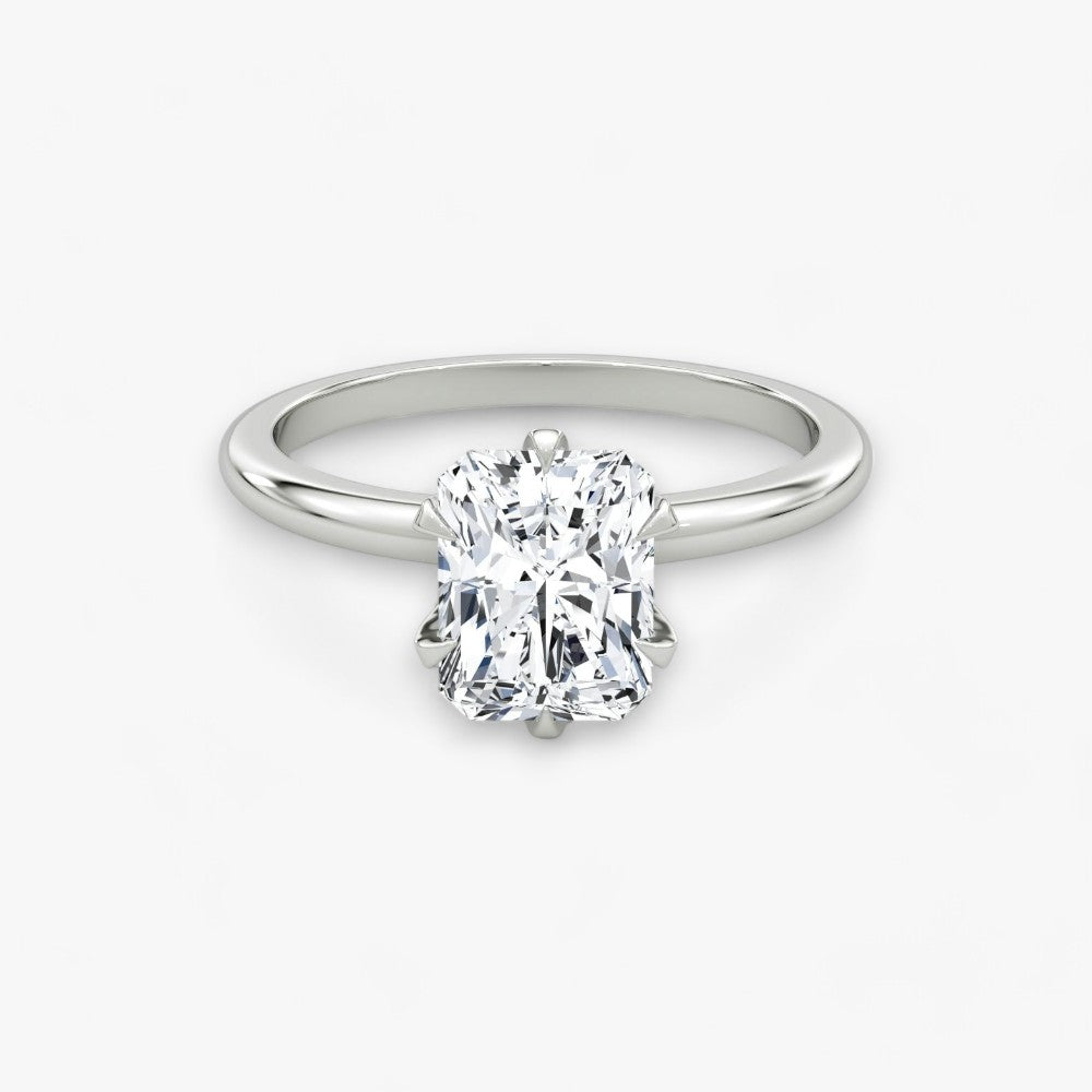 CLAIR (Radiant natural diamond platinum without pave)