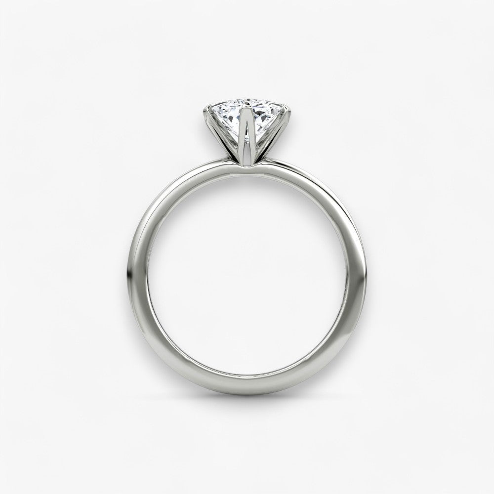 CLAIR (Radiant natural diamond white gold without pave)