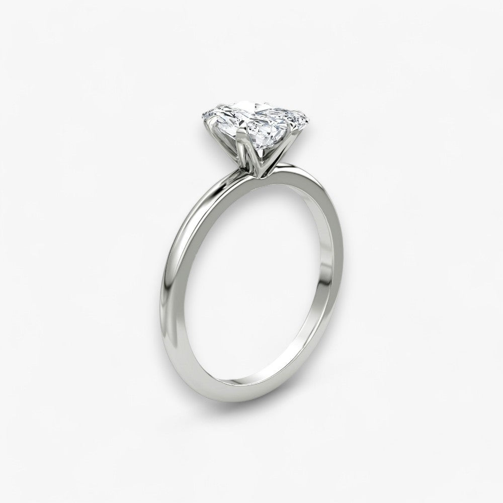 CLAIR (Radiant natural diamond white gold without pave)