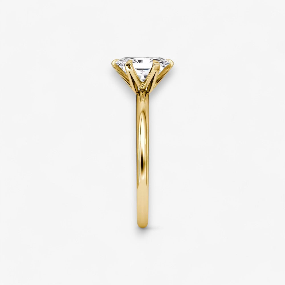 CLAIR (Radiant natural diamond yellow gold without pave)