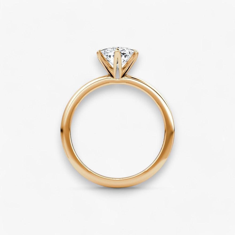 CLAIR (Radiant natural diamond rose gold without pave)