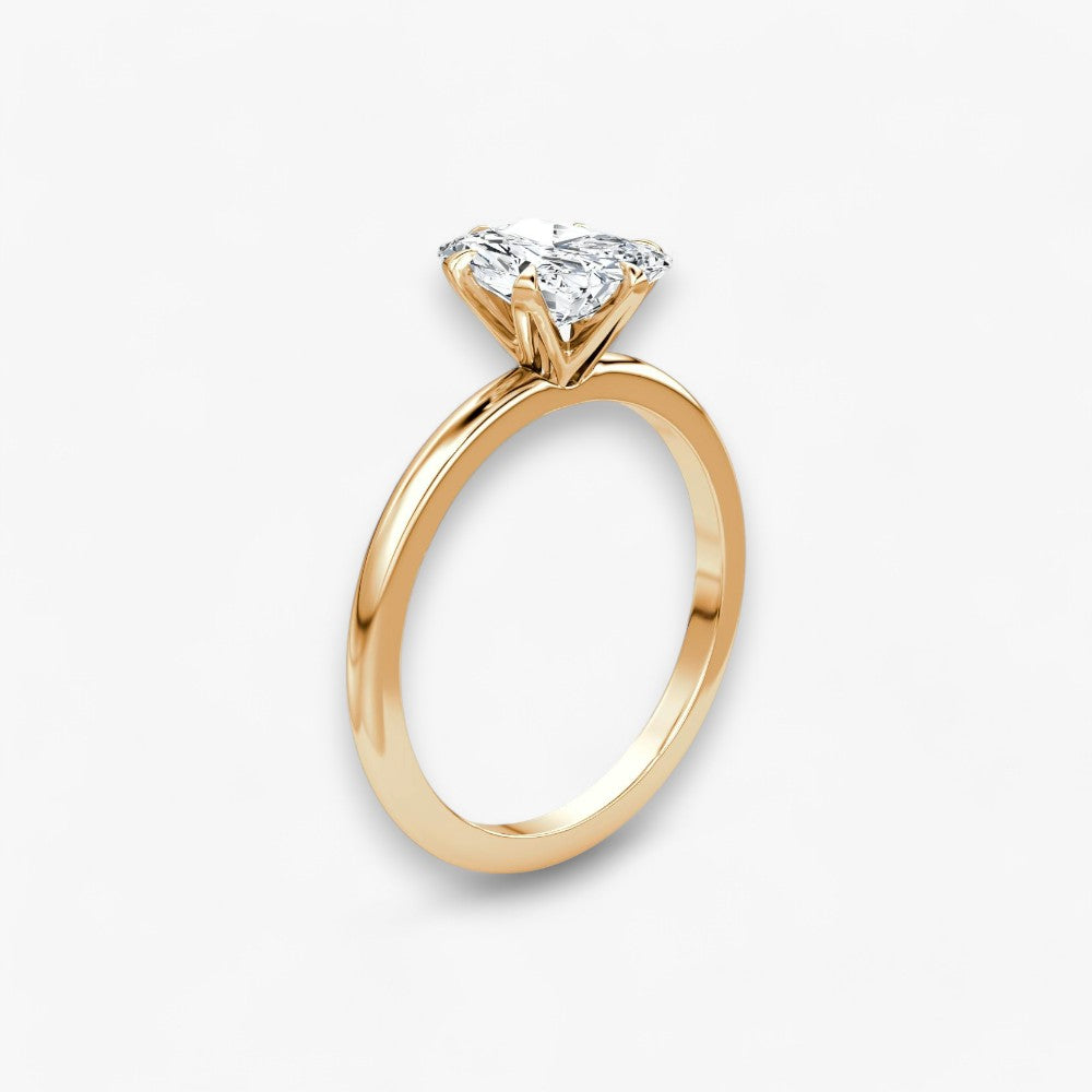 CLAIR (Radiant natural diamond rose gold without pave)